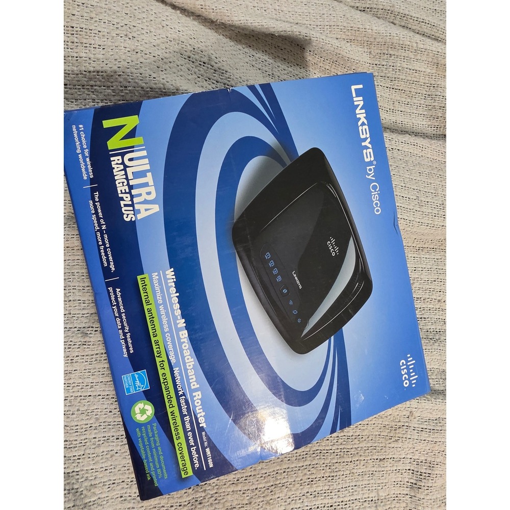 Linksys WRT160N Wireless-N Broadband Router Cisco Blue Black NEW NIB